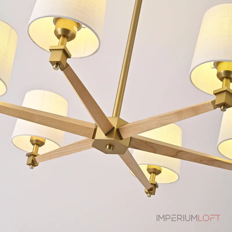 Люстра на штанге Jorgenson D85 White/Light wood