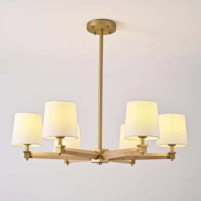 Люстра Jorgenson D85 White/Light wood от ImperiumLoft