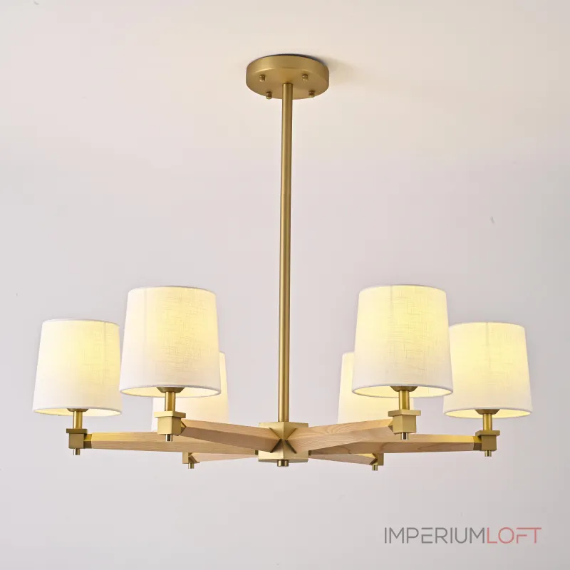 Люстра на штанге Jorgenson D85 White/Light wood