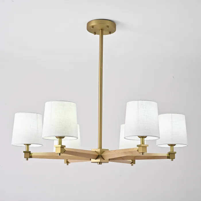 Люстра Jorgenson D85 White/Light wood от ImperiumLoft