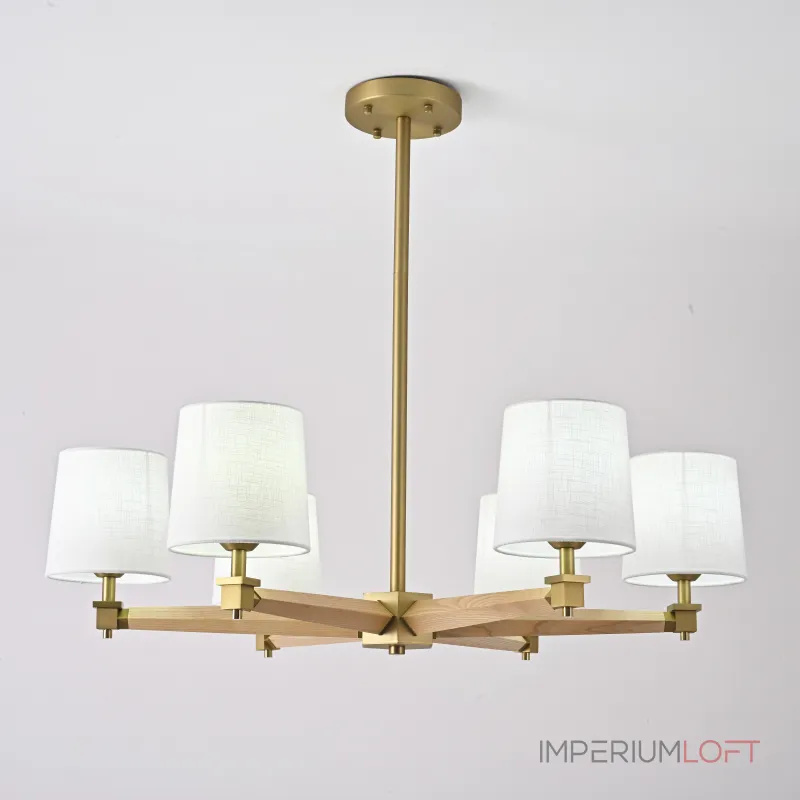 Люстра на штанге Jorgenson D85 White/Light wood