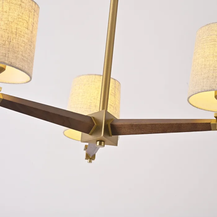 Люстра Jorgenson D70 Beige/Dark wood от ImperiumLoft