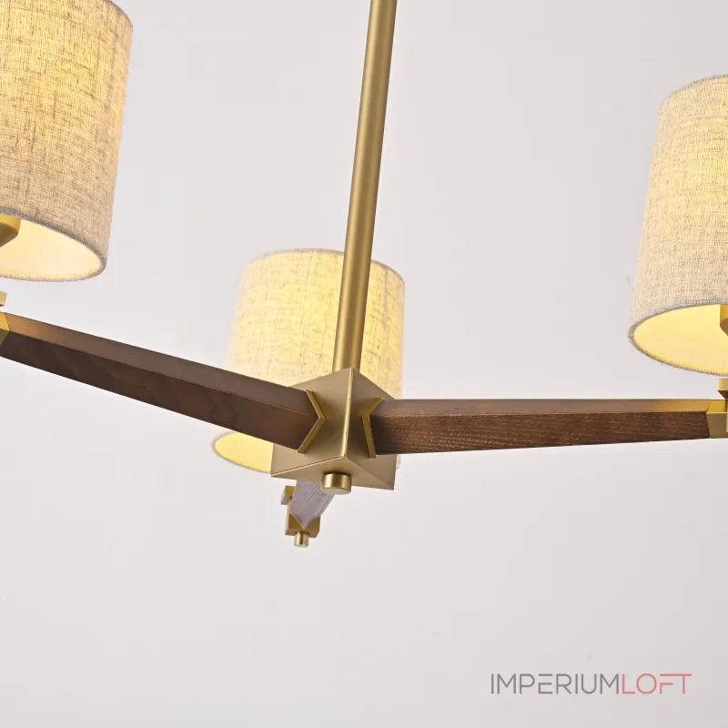 Люстра Jorgenson D70 Beige/Dark wood от ImperiumLoft