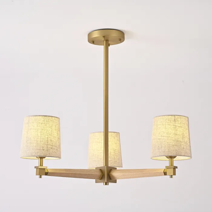 Люстра Jorgenson D70 Beige/Light wood от ImperiumLoft