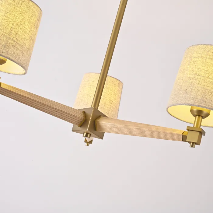 Люстра Jorgenson D70 Beige/Light wood от ImperiumLoft