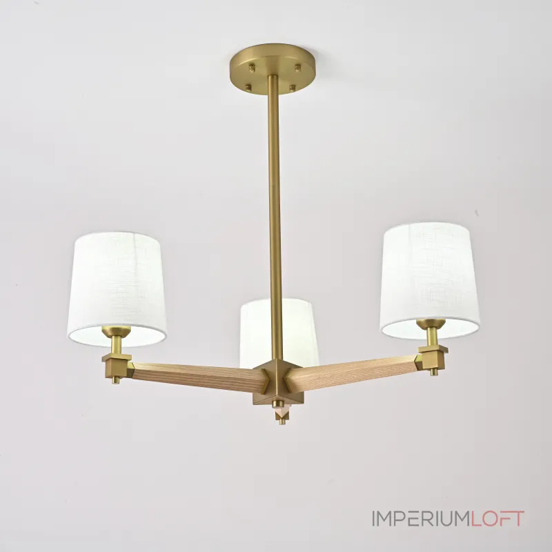 Люстра на штанге Jorgenson D70 White/Light wood Люстра на штанге Jorgenson D70 White/Light wood