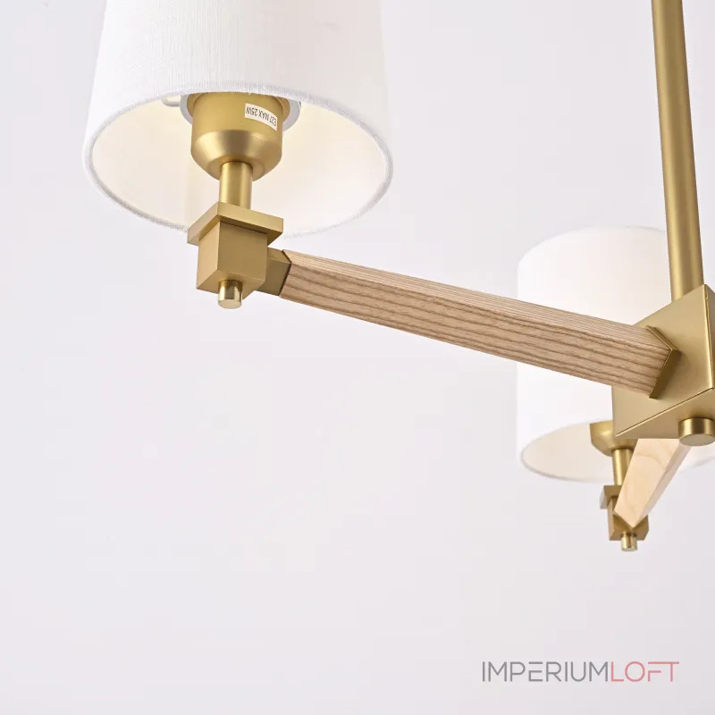 Люстра на штанге Jorgenson D70 White/Light wood Люстра на штанге Jorgenson D70 White/Light wood