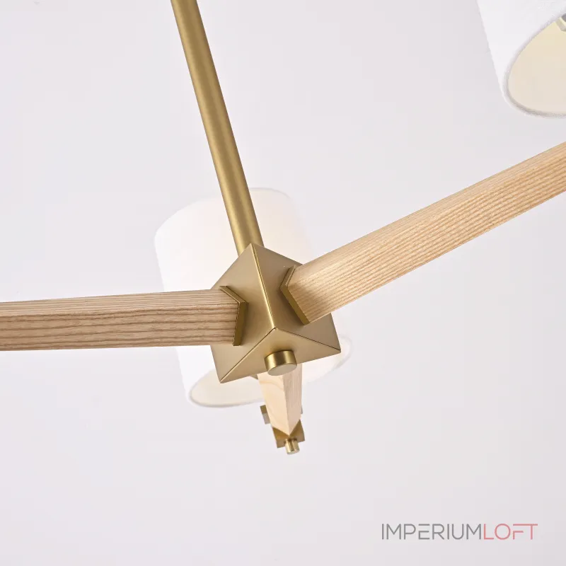 Люстра на штанге Jorgenson D70 White/Light wood Люстра на штанге Jorgenson D70 White/Light wood