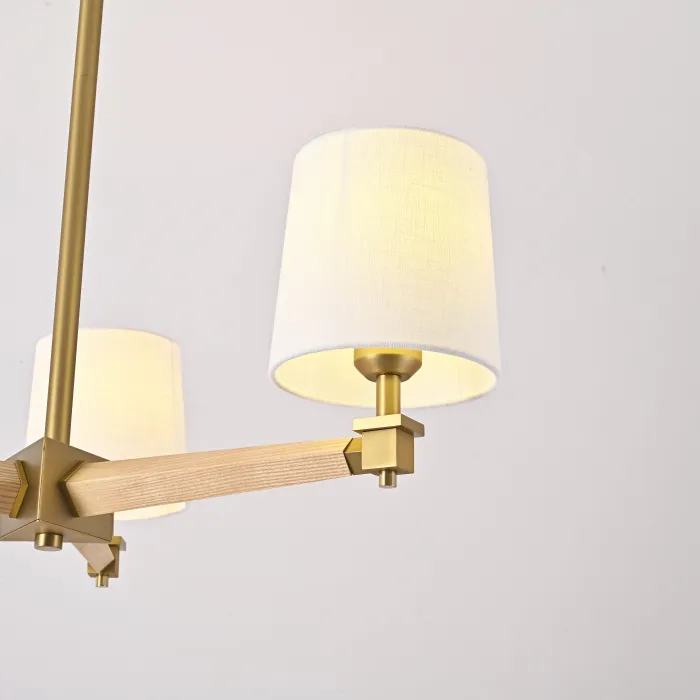 Люстра Jorgenson D70 White/Light wood от ImperiumLoft