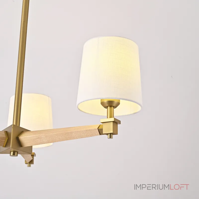 Люстра на штанге Jorgenson D70 White/Light wood Люстра на штанге Jorgenson D70 White/Light wood