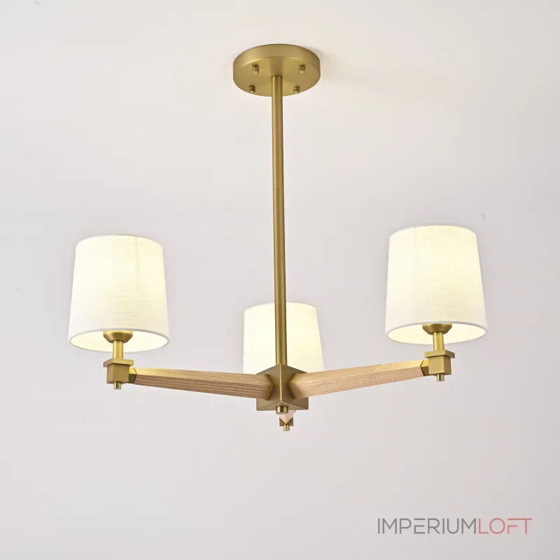 Люстра на штанге Jorgenson D70 White/Light wood Люстра на штанге Jorgenson D70 White/Light wood