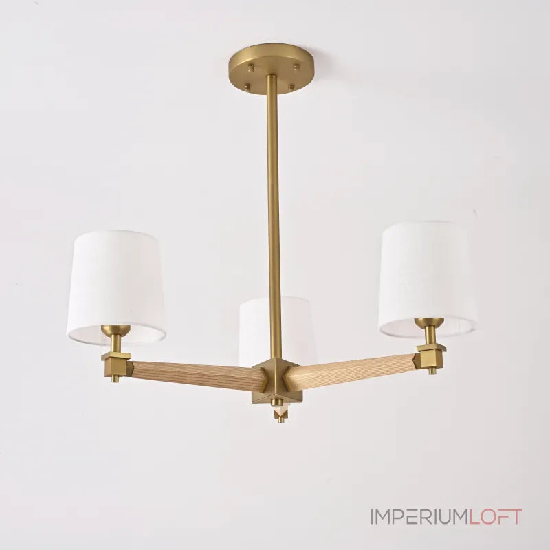 Люстра на штанге Jorgenson D70 White/Light wood Люстра на штанге Jorgenson D70 White/Light wood