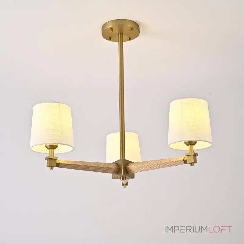 Люстра на штанге Jorgenson D70 White/Light wood Люстра на штанге Jorgenson D70 White/Light wood