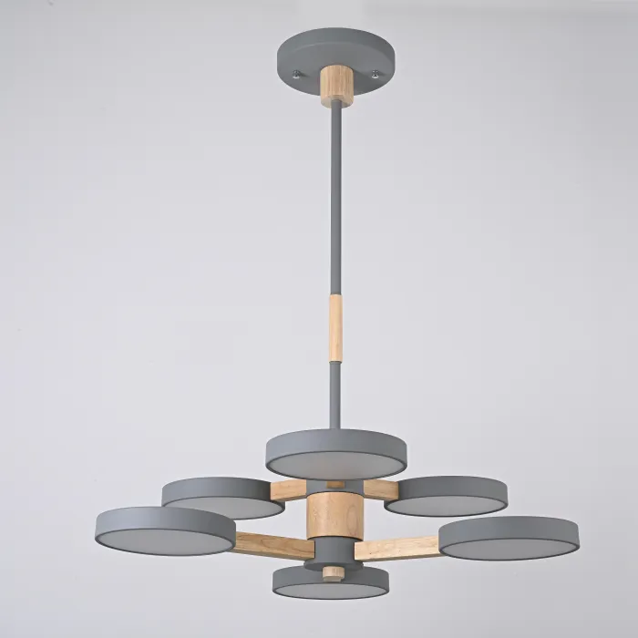Подвесная люстра TURNA DBL L6 Gray от ImperiumLoft