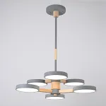 Подвесная люстра TURNA DBL L6 Gray от ImperiumLoft