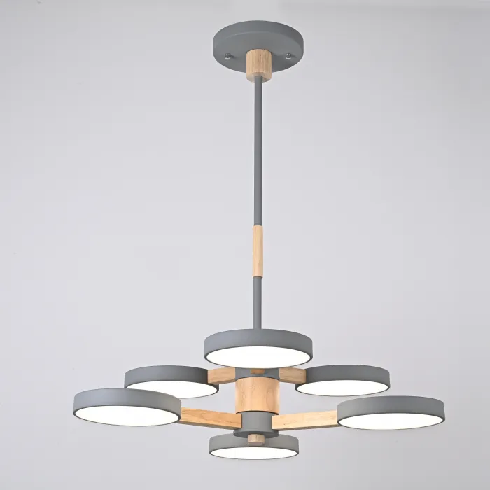Подвесная люстра TURNA DBL L6 Gray от ImperiumLoft