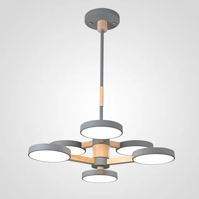 Подвесная люстра TURNA DBL L6 Gray от ImperiumLoft