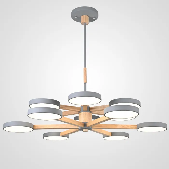 Подвесная люстра TURNA DBL L12 Gray от ImperiumLoft
