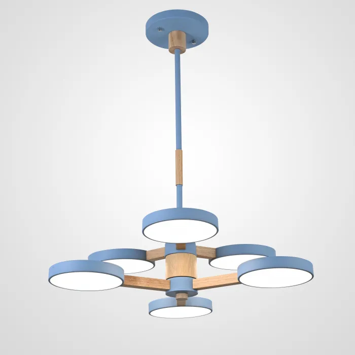 Подвесная люстра TURNA DBL L6 Blue от ImperiumLoft