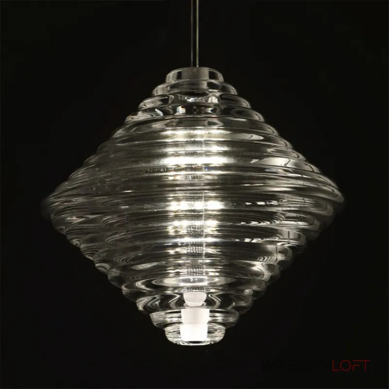 Каскадный светильник с комбинацией из 30-ти стеклянных подвесов в форме призм и сфер с концентрическим рельефом STYRK COMBO от ImperiumLoft Каскадный светильник с комбинацией из 30-ти стеклянных подвесов в форме призм и сфер с концентрическим рельефом STYRK COMBO от ImperiumLoft