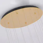 Готовая комбинация подвесных светодиодных светильников c прямоугольными рассеивателями из хрусталя с воздушными пузырьками DANIAL L16 от ImperiumLoft