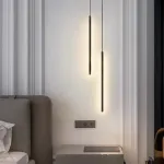 Комбинация подвесных светильников с прямоугольными LED-панелями LYNNE C DUO BLACK