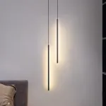 Комбинация подвесных светильников с прямоугольными LED-панелями LYNNE C DUO BLACK