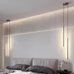 Комбинация подвесных светильников с прямоугольными LED-панелями LYNNE C DUO BLACK