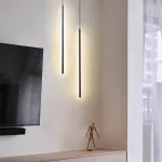 Комбинация подвесных светильников с прямоугольными LED-панелями LYNNE C DUO BLACK