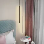 Комбинация подвесных светильников с прямоугольными LED-панелями LYNNE C DUO BLACK