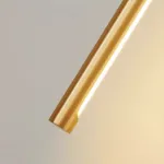 Комбинация подвесных светильников с прямоугольными LED-панелями LYNNE C DUO BRASS