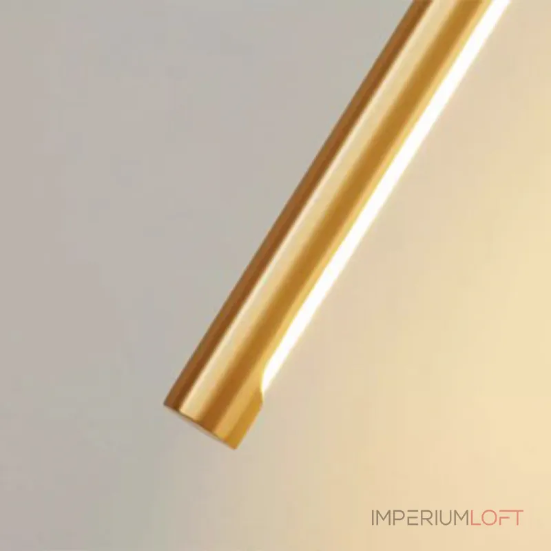 Комбинация подвесных светильников с прямоугольными LED-панелями LYNNE C DUO BRASS