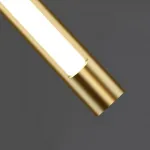 Комбинация подвесных светильников с прямоугольными LED-панелями LYNNE C DUO BRASS