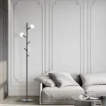 Торшер напольный в виде стилизованного кактуса DORAN BLACK от ImperiumLoft