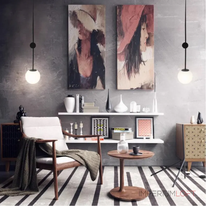 Настенный светильник LINES Ball 72 Black от ImperiumLoft Настенный светильник LINES Ball 72 Black от ImperiumLoft