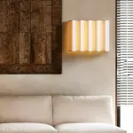 Настенный светильник с гофрированным текстильным плафоном AOSTA WALL