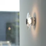 Светодиодный настенный светильник с прозрачным дисковидным плафонам  STEEN WALL S