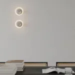 Светодиодный настенный светильник с прозрачным дисковидным плафонам  STEEN WALL S