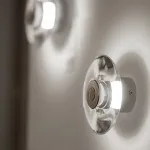 Светодиодный настенный светильник с прозрачным дисковидным плафонам  STEEN WALL M