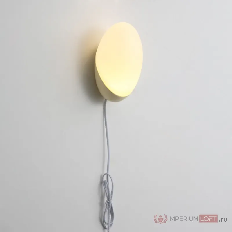 Настенный cветильник яйцевидной формы с проводом и выключателем VOLLRAD WOOD WIRE от ImperiumLoft