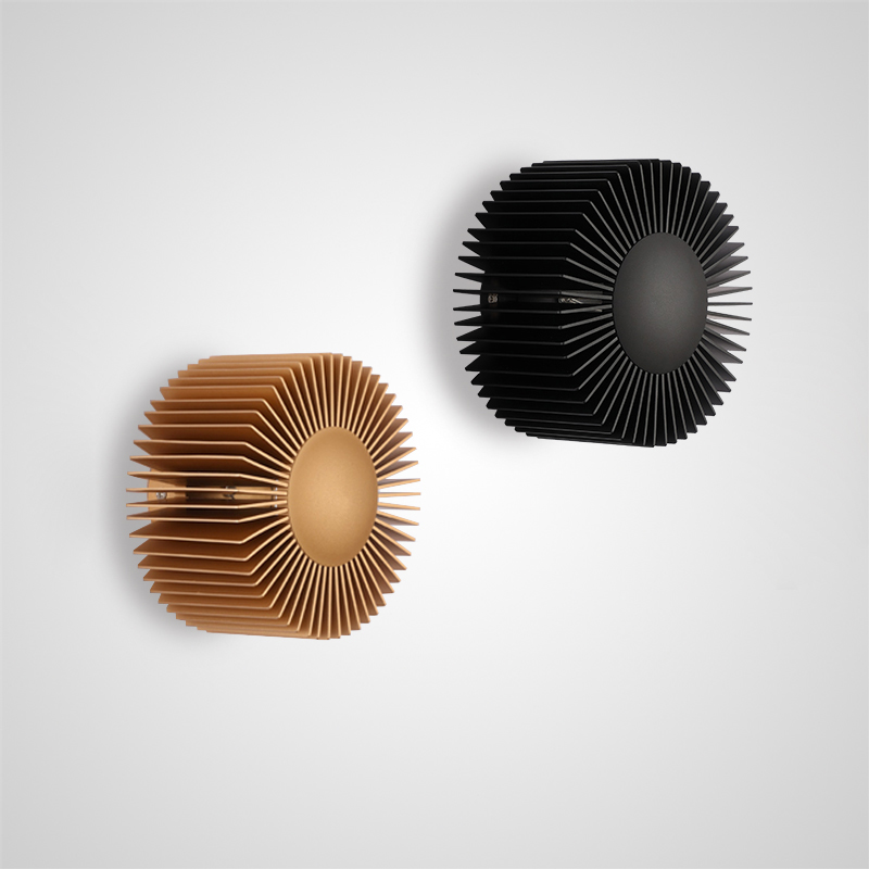 Настенный светодиодный cветильник в виде цилиндра с радиально расположенными пластинами SMED PINK 4000 от ImperiumLoft Настенный светодиодный cветильник в виде цилиндра с радиально расположенными пластинами SMED PINK 4000 от ImperiumLoft