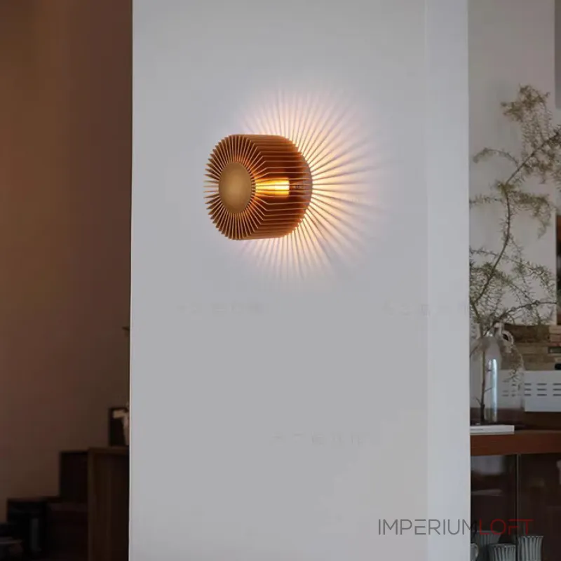 Настенный светодиодный cветильник в виде цилиндра с радиально расположенными пластинами SMED GOLD 5000 от ImperiumLoft Настенный светодиодный cветильник в виде цилиндра с радиально расположенными пластинами SMED GOLD 5000 от ImperiumLoft