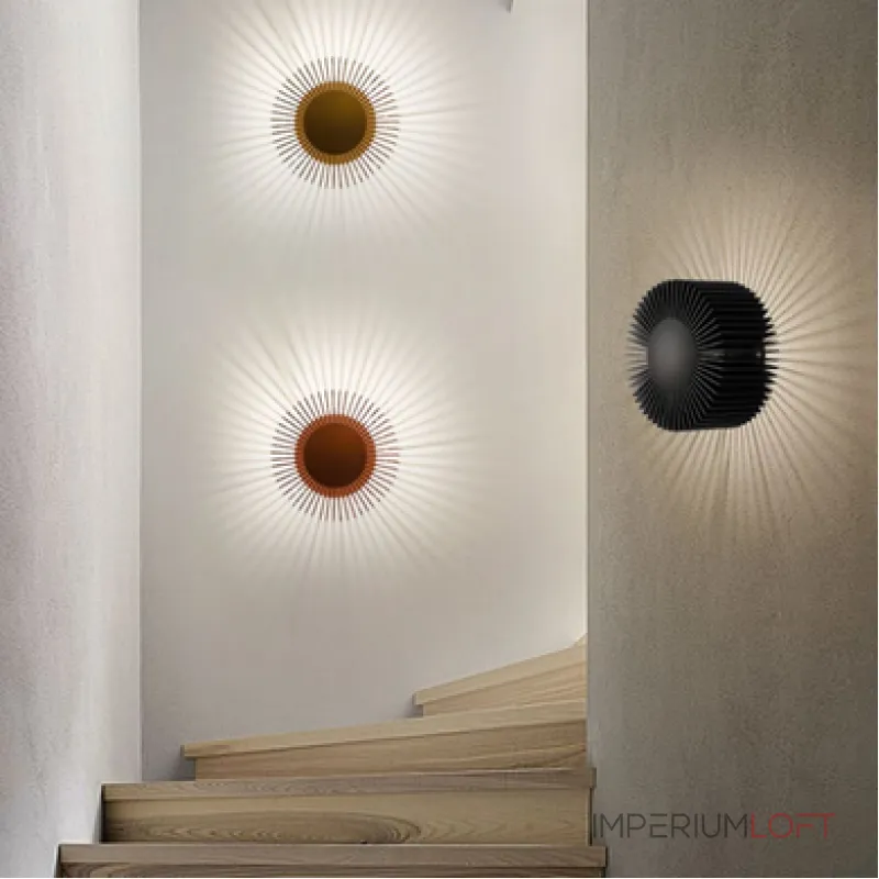 Настенный светодиодный cветильник в виде цилиндра с радиально расположенными пластинами SMED GOLD 5000 от ImperiumLoft Настенный светодиодный cветильник в виде цилиндра с радиально расположенными пластинами SMED GOLD 5000 от ImperiumLoft