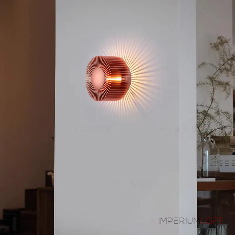 Настенный светодиодный cветильник в виде цилиндра с радиально расположенными пластинами SMED PINK 5000 от ImperiumLoft Настенный светодиодный cветильник в виде цилиндра с радиально расположенными пластинами SMED PINK 5000 от ImperiumLoft