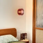 Настенный светодиодный cветильник в виде цилиндра с радиально расположенными пластинами SMED PINK 5000 от ImperiumLoft