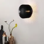 Настенный светодиодный cветильник в виде цилиндра с радиально расположенными пластинами SMED PINK 5000 от ImperiumLoft