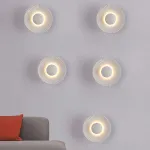 Настенный cветильник в виде гофрированного диска с LED подсветкой MEKHI A