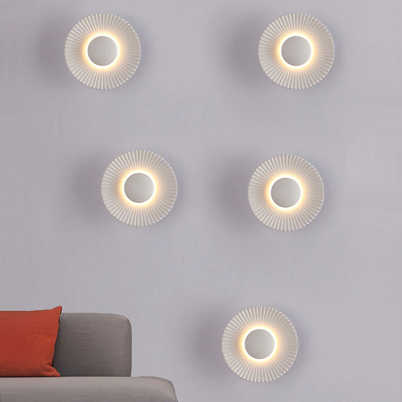 Настенный cветильник в виде гофрированного диска с LED подсветкой MEKHI A