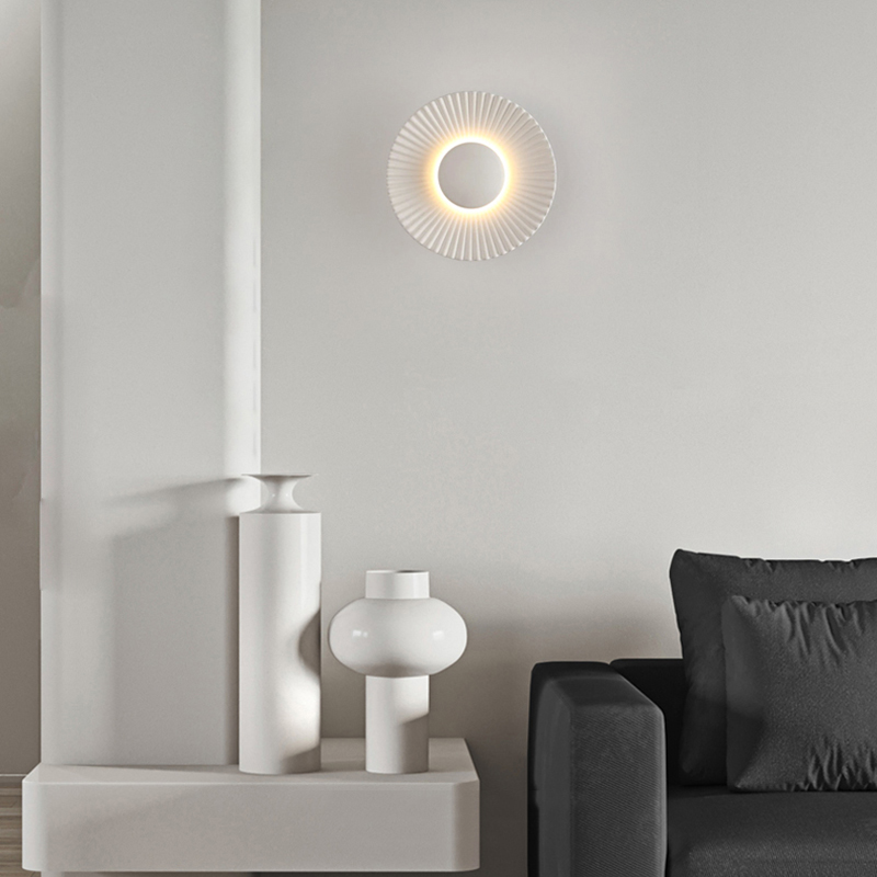 Настенный cветильник в виде гофрированного диска с LED подсветкой MEKHI A
