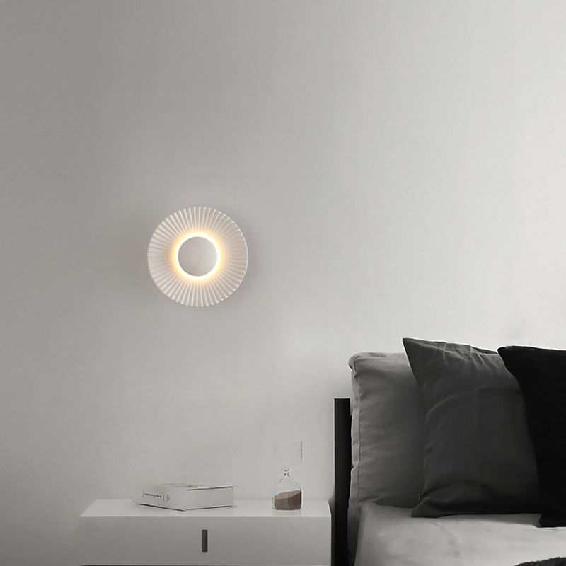Настенный cветильник в виде гофрированного диска с LED подсветкой MEKHI B